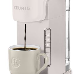 Keurig K-Express Single Serve K-Cup Pod Coffee Maker, 3 Brew Sizes, Strong Button Feature, 42oz Removable Reservoir, Warm Stone