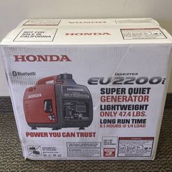 Honda EU2200i Super Quiet Gas-Powered Inverter Generator EU2200i AN BRAND NEW