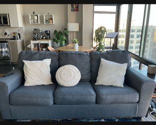🛋️ Priced to Sell ASAP: Ashley Furniture "Calion" Sleeper Sofa (Heather Grey/Blue)