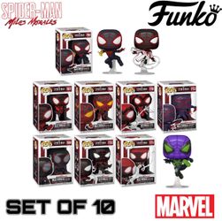 (NEW) Funko POP! Marvel Spider-Man: Miles Morales gameverse 10 piece Set Perfect Gift for any Spider-Man fan or collector