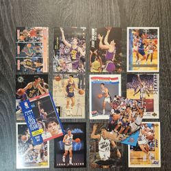 (14) All Different John Stockton Utah Jazz NBA HOF Basketball Card Lot