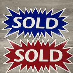 New, Sold sign ( set of 2)