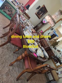 Dining table and chairs