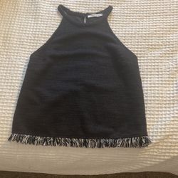 Zara Crop Fringe Tank