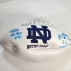 Notre Dame Fighting Irish White Panel Football Rudy NCAA Rawlings College