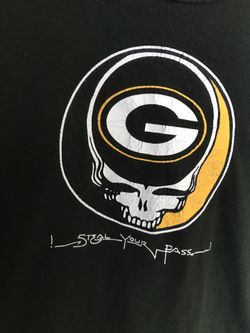 Packers Grateful Dead Shirt - Steal Your Pass - Mens Medium