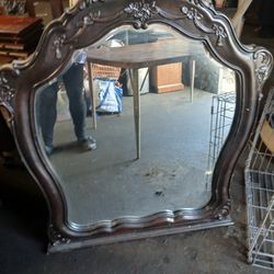 Hand Carved Antique Mirror 