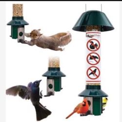 4 Pack** Squirrel Shield Metal Hanging Squirrel-Resistant Tube Bird Feeder- 3-Lb