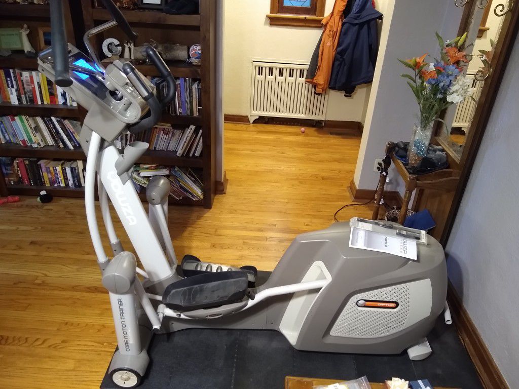 Heavy Duty Elliptical Machine with Manual, Unused Heart Monitor, and Exercise Mat