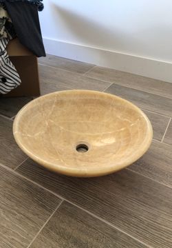 Beautiful travertine sink!!!