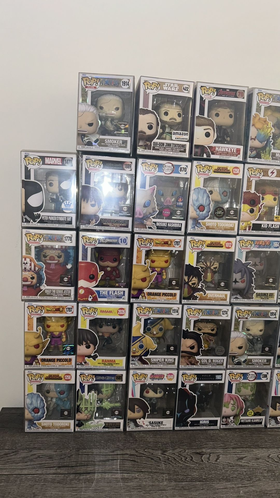 Funko POP! One Piece, Dragon Ball, Naruto/Sasuke, Demon Slayer, Marvel, DC, StarWars