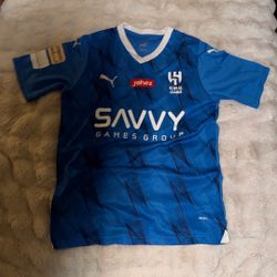 PUMA Al Hilal Neymar Jr #10 Blue White Soccer Jersey L