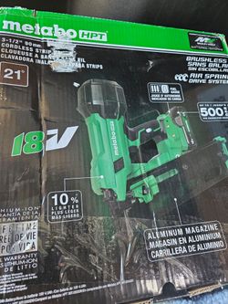 Metabo HPT 18V MultiVolt Cordless 21 3-1/2" Plastic Strip Framing