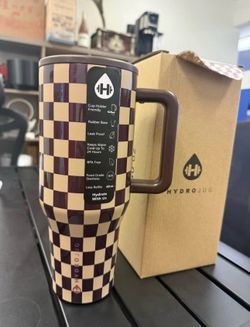 Hydrojug brown checkered 40oz
