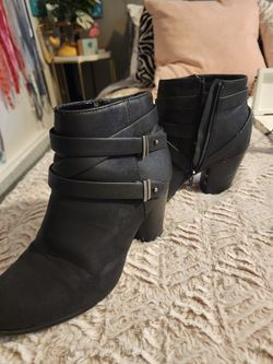 Black booties 8.5