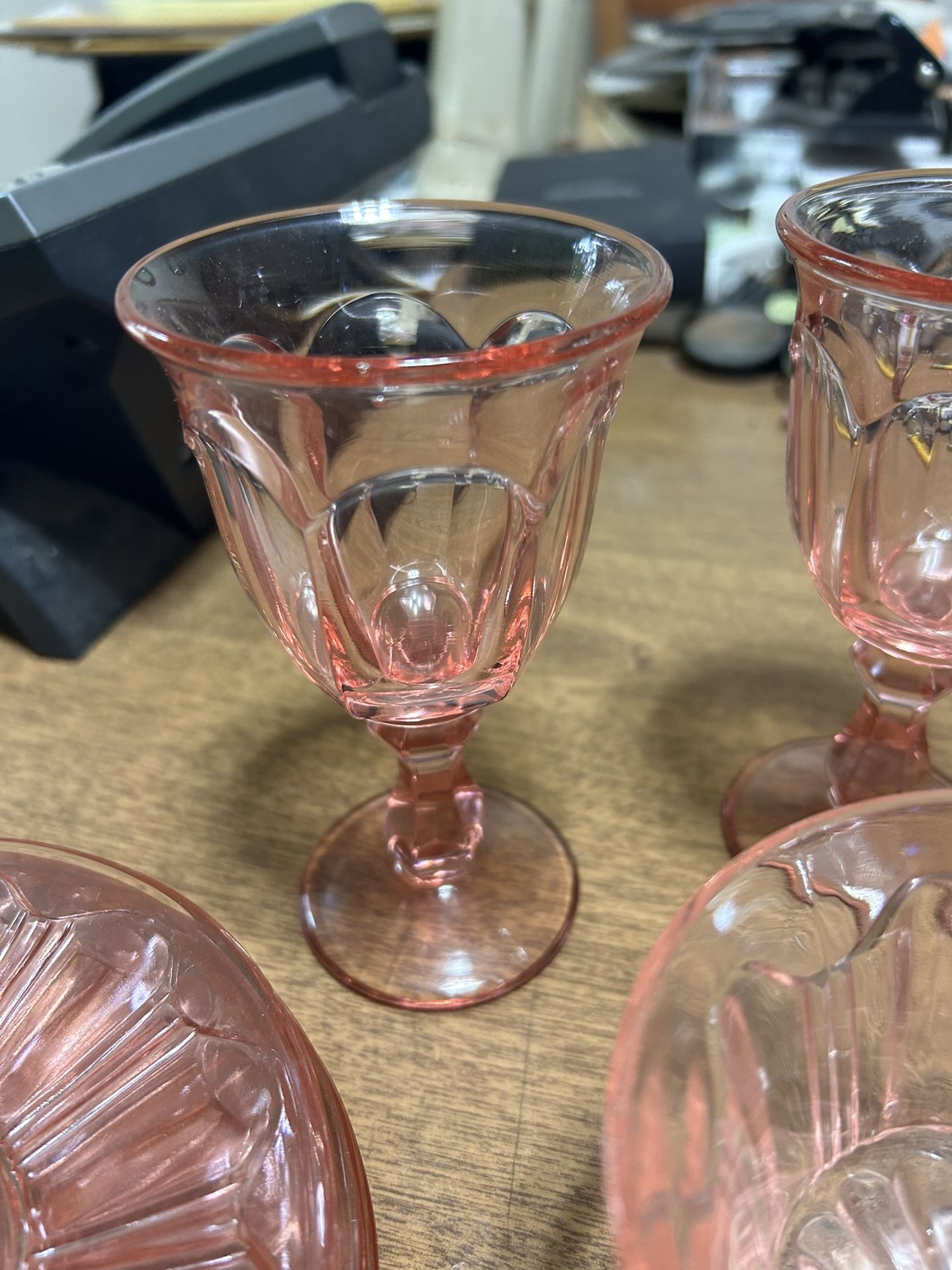 Pink Antique Hawkins Glasss