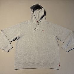 Supreme Enamel Small Box Logo Pullover Hoodie Heather Grey SS22 VNDS