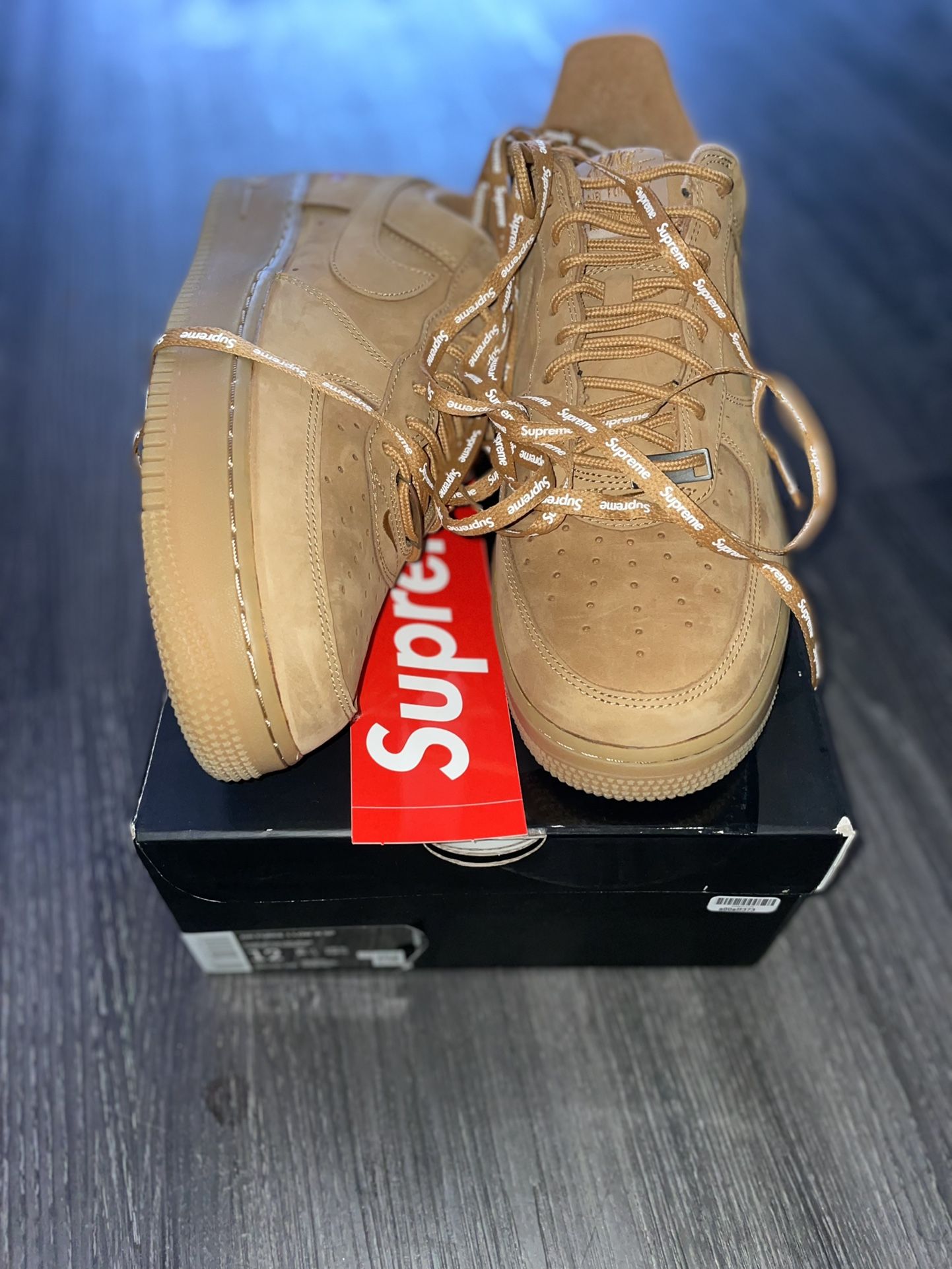 Supreme Wheat Nike Air Force Ones