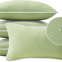 Set of 4 Outdoor Waterproof Throw Pillows