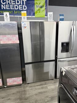 Samsung - Bespoke 36 In. wide 24 Cu Ft Counter Depth French Door Refrigerator With Autofill Water Pitcher In Stainless Steel 😍