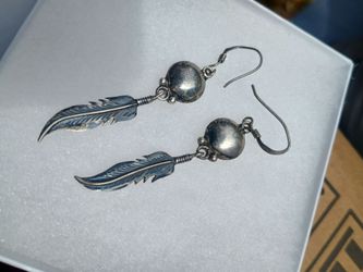 TRADE - VTG Sterling Silver Feather Earrings