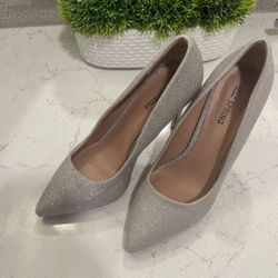 Sparkly Silver High Heels
