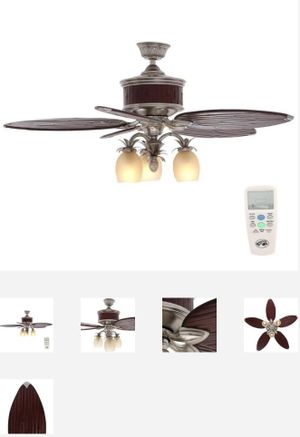Colonial Bamboo 52 In Indoor Pewter Ceiling Fan With Light Kit