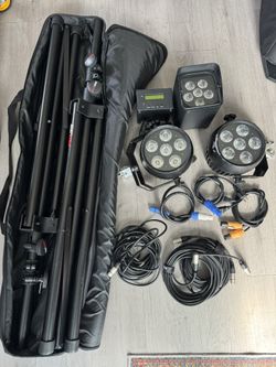 Dj light Package 3 Lights W Cables And Wireless 