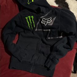Fox Racing Monster energy Ricki Carmichael #4 Sherpa Jacket Size Small 