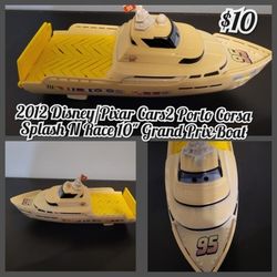 2012 Disney Pixar Cars2 Porto Corsa Splash N Race 10" Grand Prix Boat