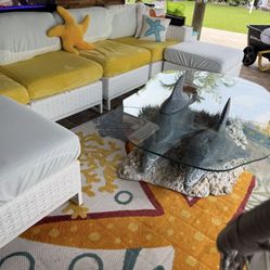 3 Dolphin Coffee Table With Glass Top