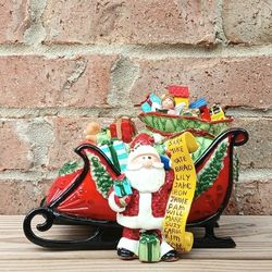 Fitz & Floyd Holiday Musicals Santa's Big Day Music Box 