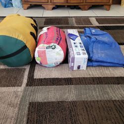 Brand New 2 Person Backpack Tent, With 2 Sleeping Bags And 9x6 Tarp