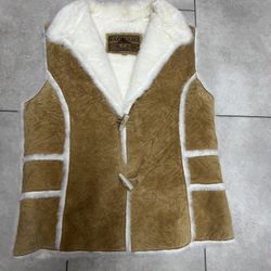 Vintage Saguaro West Leather vest by Roper size small 