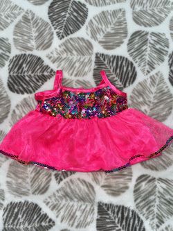 Builder build a bear Pink Rainbow Sequins Dress