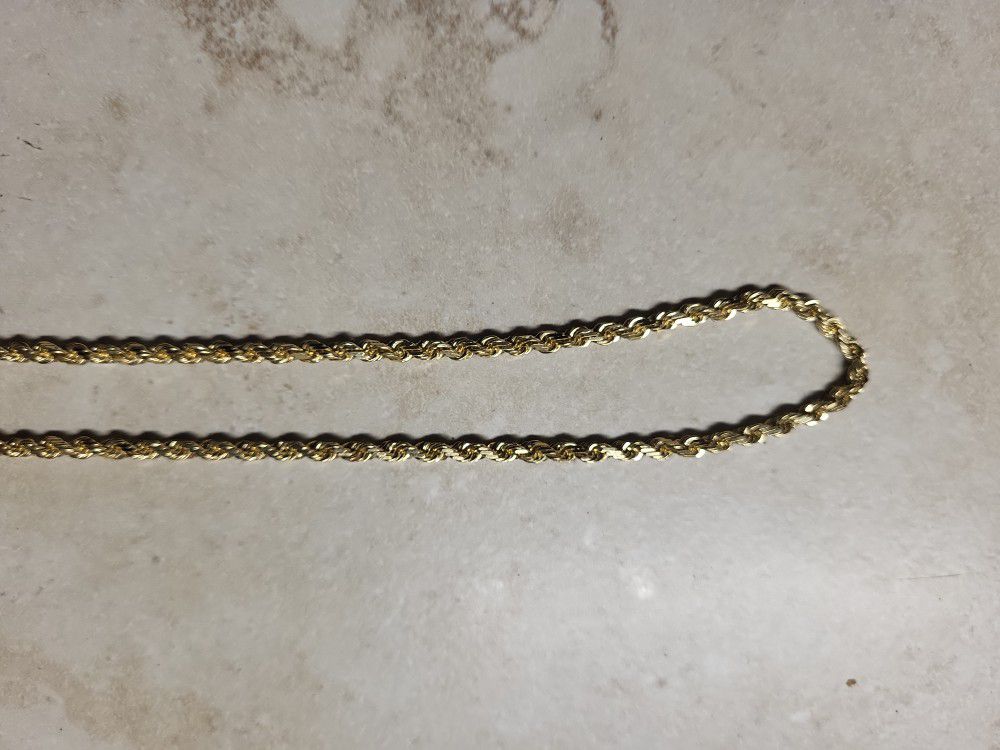 Rope Chain 14k and 21 Inches