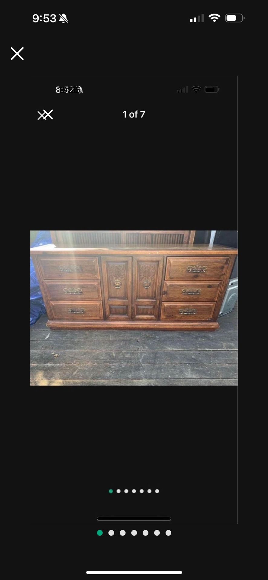 Old Dresser 70”x19 1/2”x32”
