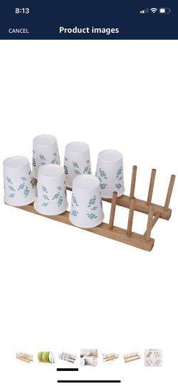 Bamboo Storage Holder Organizer- Multiple uses- 3 new in package. Thumbnail
