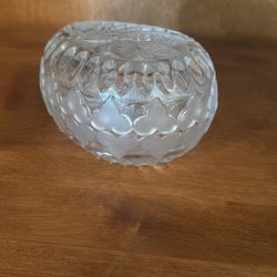 Vintage Crystal Cut Easter Egg With Lid