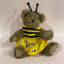 Vintage Boyds Bears Bee Happy Brown Teddy in Bee Dress Excellent Used Condition 