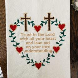 Embroidered Prayer Dish Towel