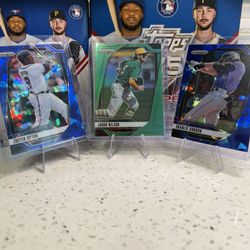 2025 Panini Prizm Baseball Jacob Wilson #90 Green Prizm Athletics