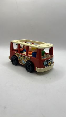 Vintage Fisher-Price Little People #141 MINI BUS Play Family Complete