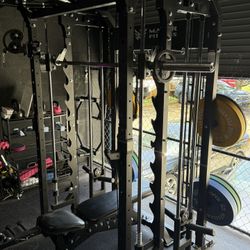 Gym Smith Machine Plus Cables, Squat Rack, Bench 