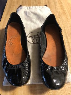 Authentic Hermès ballet shoes.