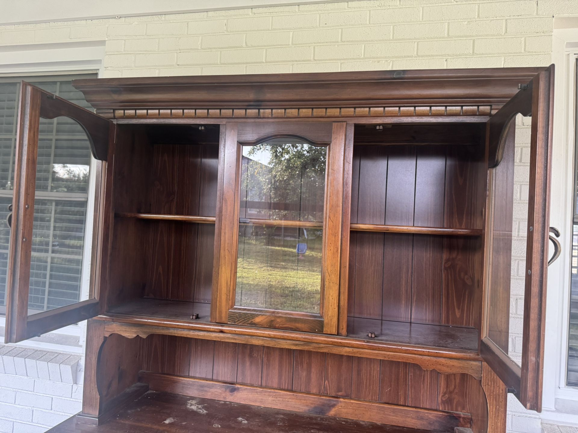 Wooden Antique Armoire Display Case