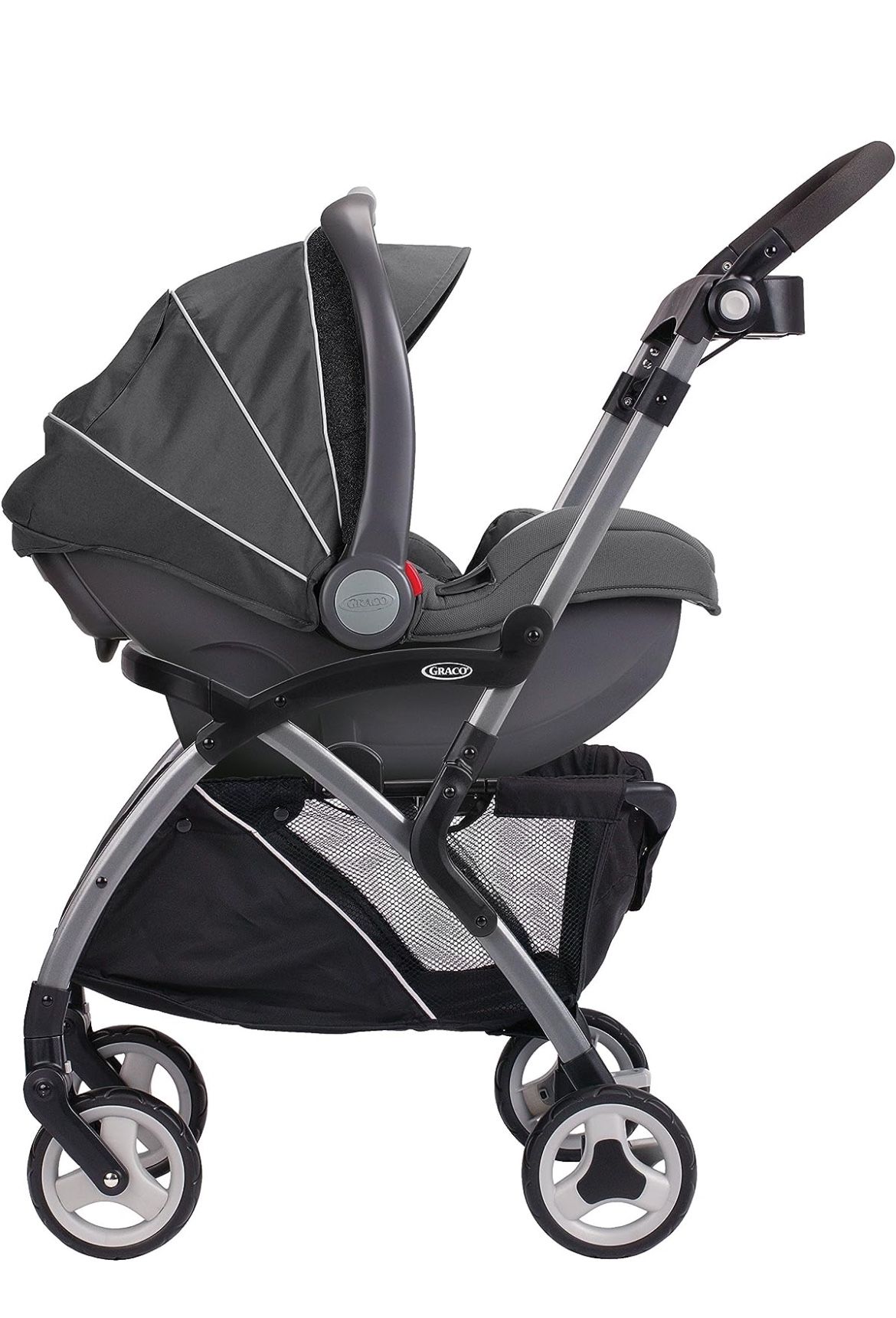 Graco SnugRider Elite Car Seat Carrier, Lightweight Frame, Travel Stroller Accepts any Graco SnugRide Infant Car Seat, Black