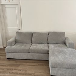 Bonaterra 97" Grey Fabric Sofa