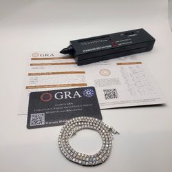 Moissanite Tennis Chain 22 Inches 3mm
