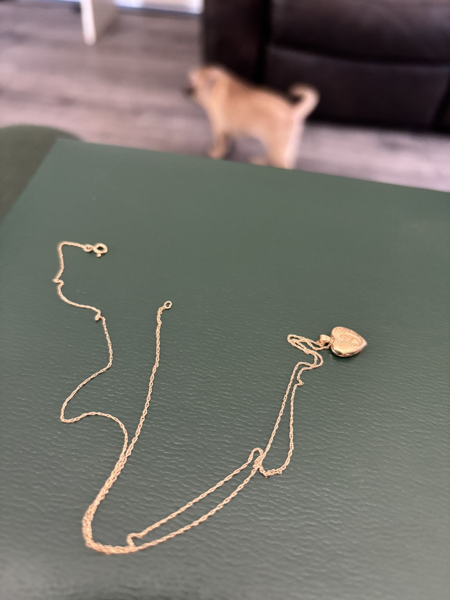 Gold Chain Heart Lockett For Child